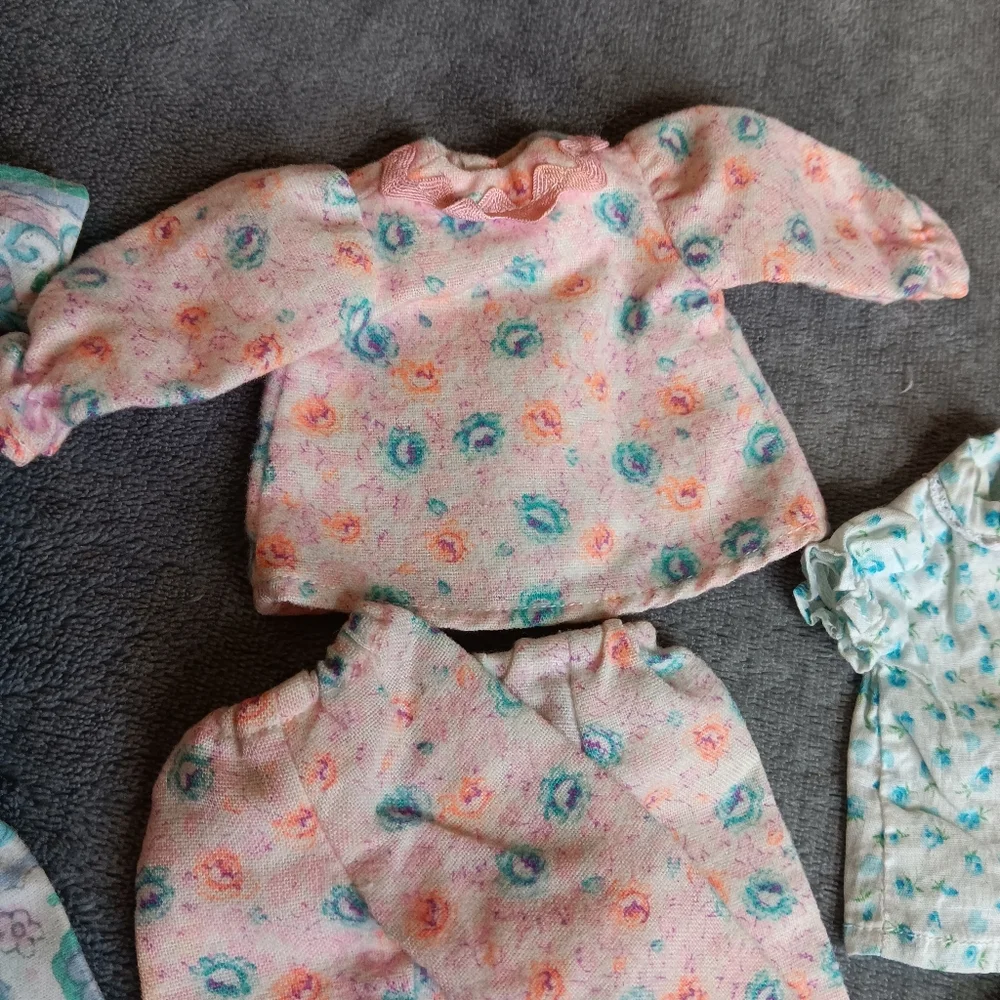 Fits Barbie Or Similar, 9 Piece Vintage 70s 80s Doll Pajama Party Bundle Lot